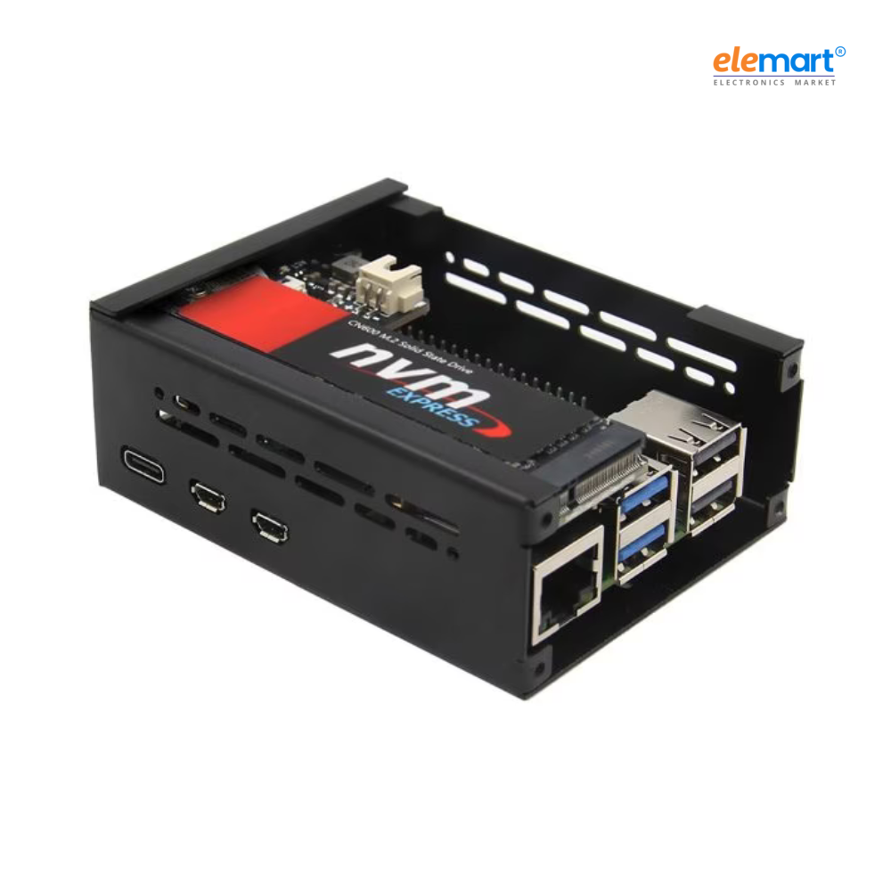 Geekworm P579 Raspberry Pi 5 PCIe Metal case Compatible with X1001/X1000/X1003/X1004/X101