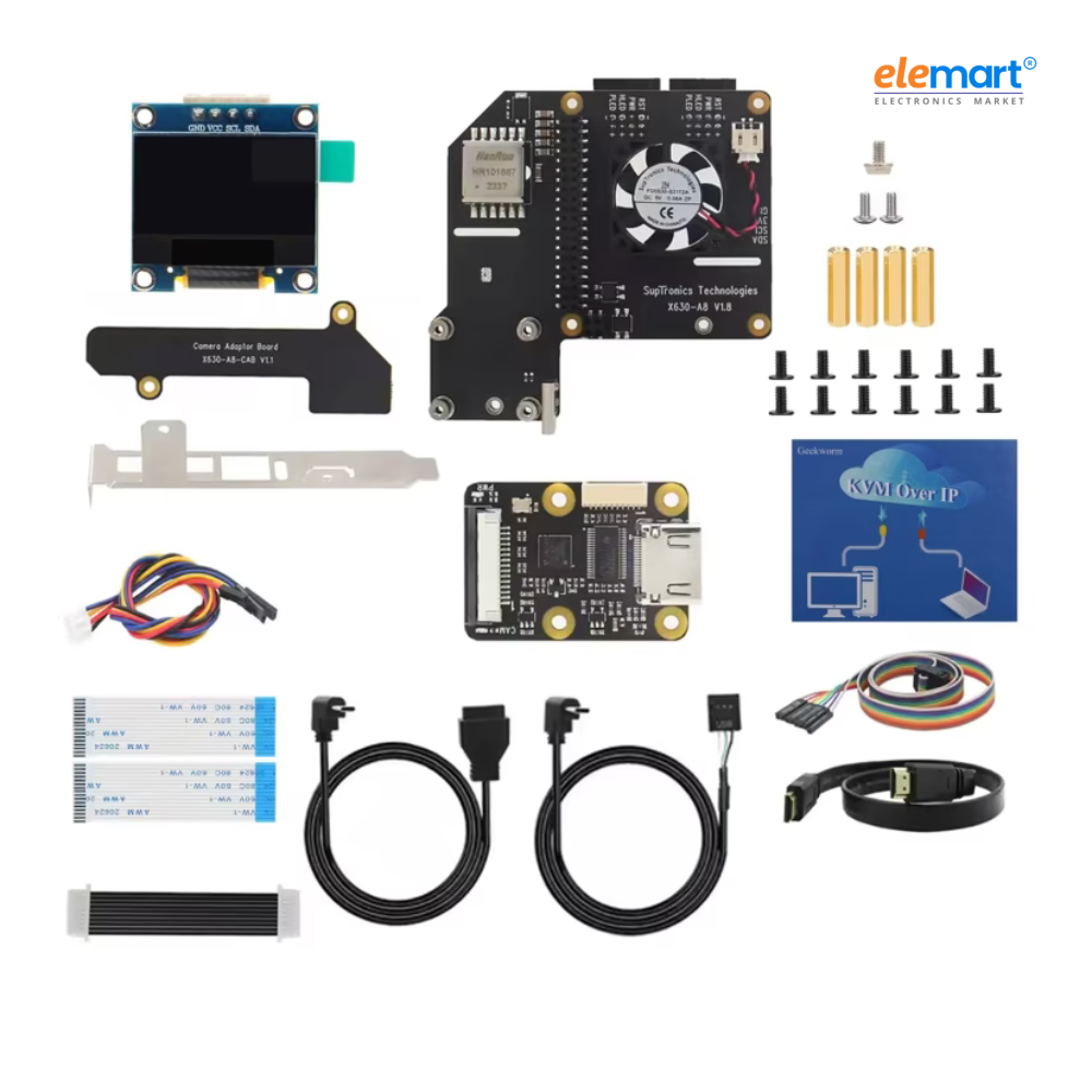 Geekworm KVM-A8 Kit PCIe Version for Raspberry Pi 4 Model B Open-source KVM Over IP