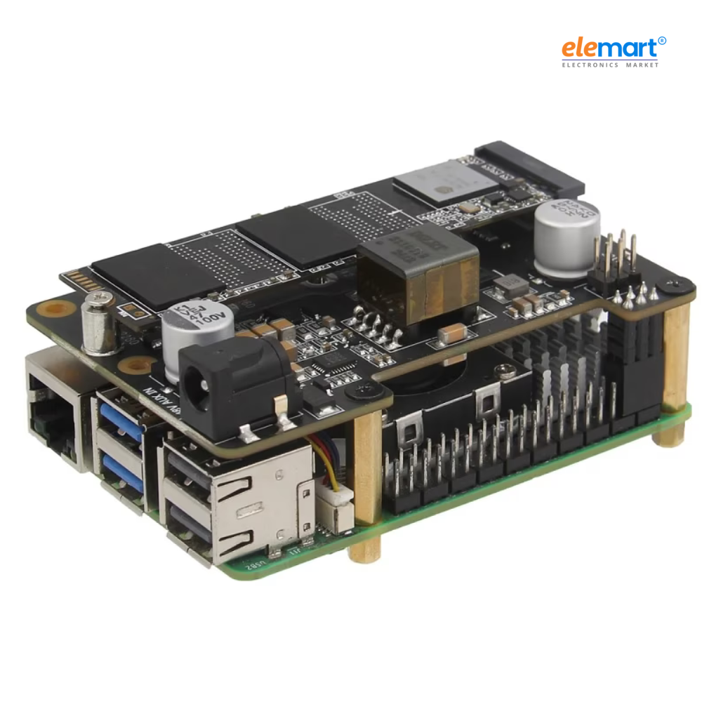 Geekworm X1012 PCIe to NVMe+POE Shield for Raspberry Pi 5