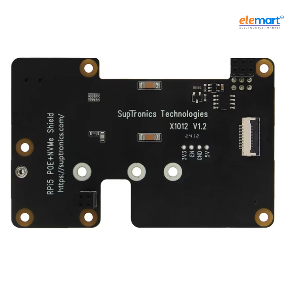 Geekworm X1012 PCIe to NVMe+POE Shield for Raspberry Pi 5