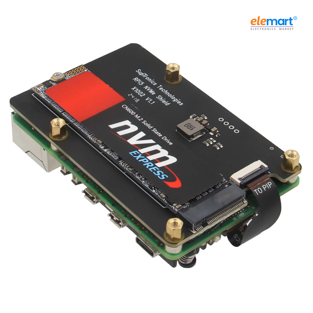 Geekworm X1002 PCIe to M.2 2280 NVMe SSD Bottom for Raspberry Pi 5