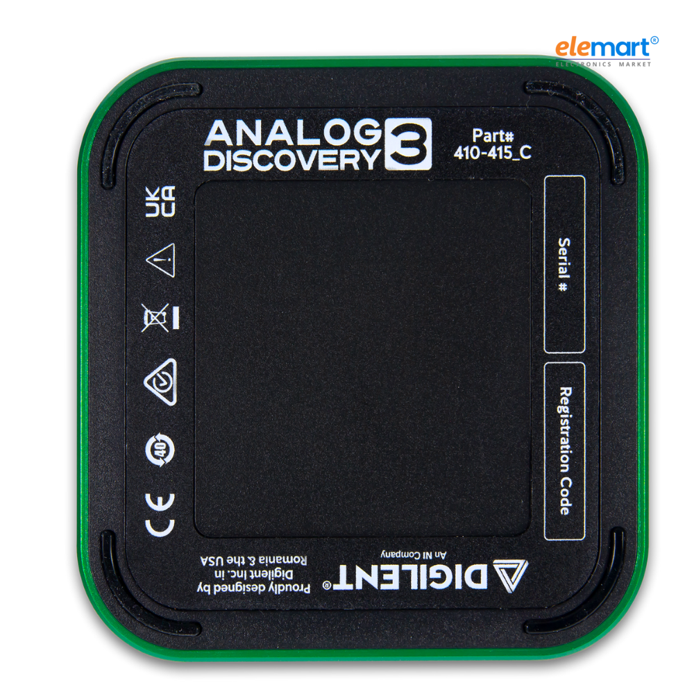 Digilent Analog Discovery 3: 125 MS/s USB Oscilloscope, Waveform Generator, Logic Analyzer & Variable Power Supply