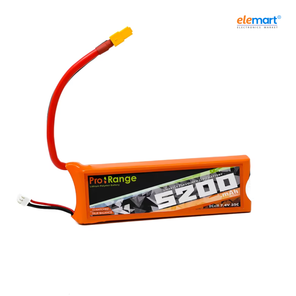 Orange 7.4V 5200mAh 35C 2S Lithium Polymer Battery Pack