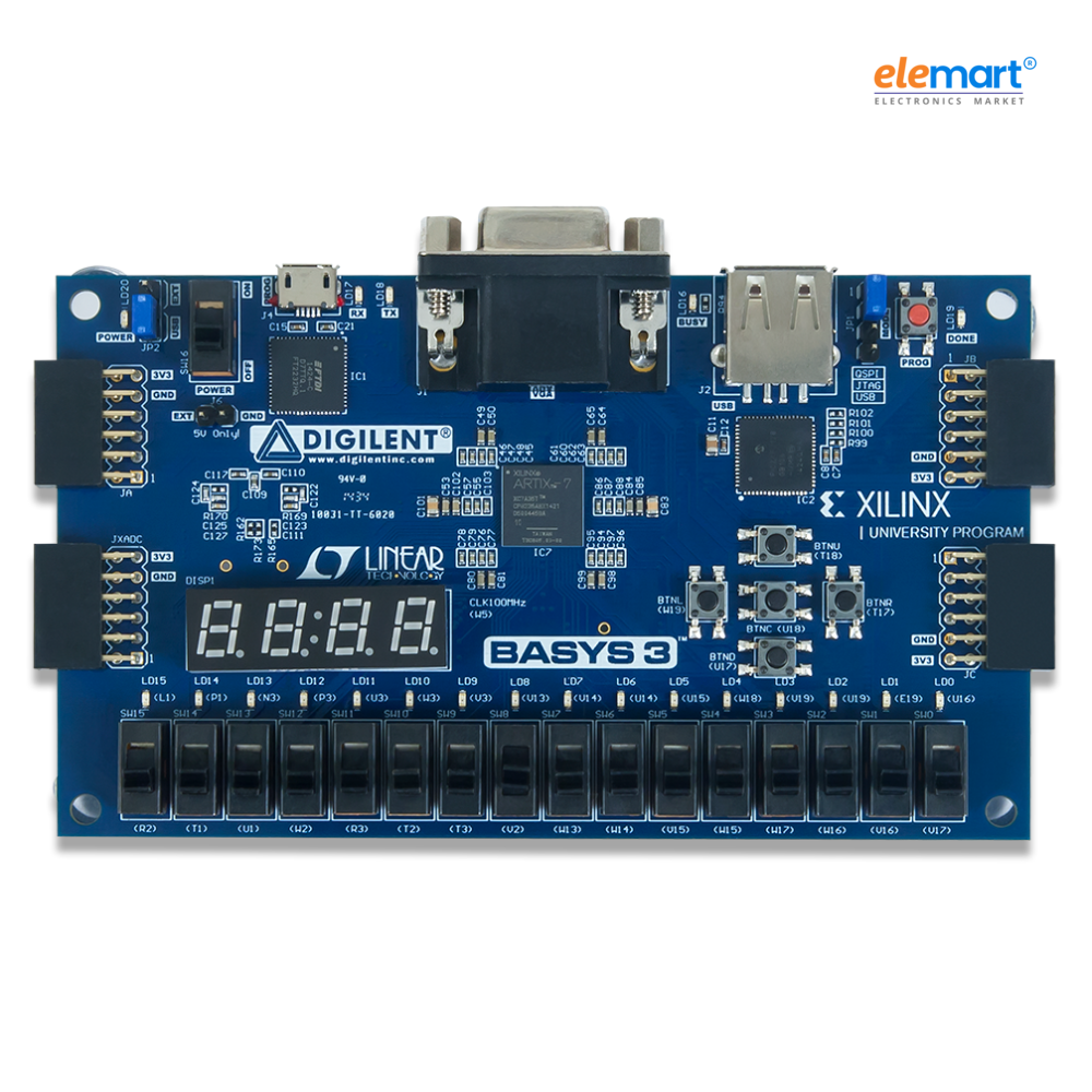 Digilent Basys 3 Artix-7 FPGA Trainer Board Recommended for Introductory Users