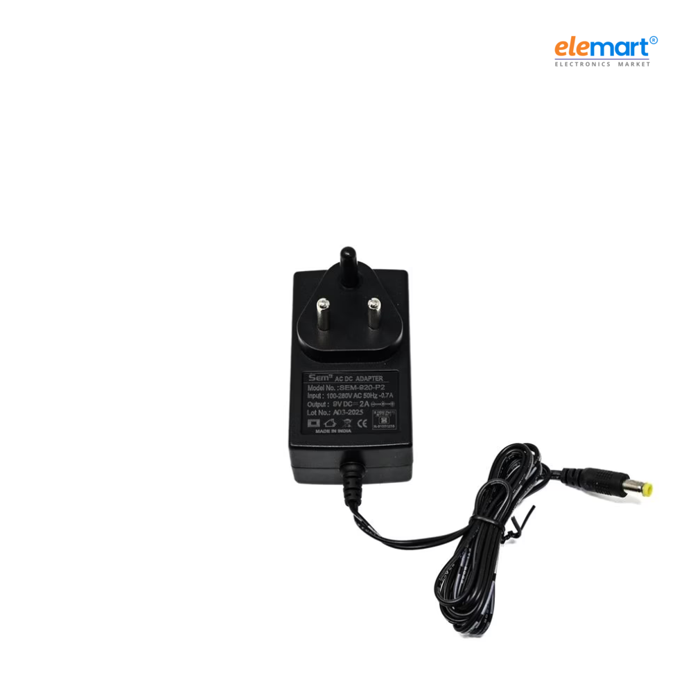Standard 9V 2A Power Supply with 5.5mm DC Plug