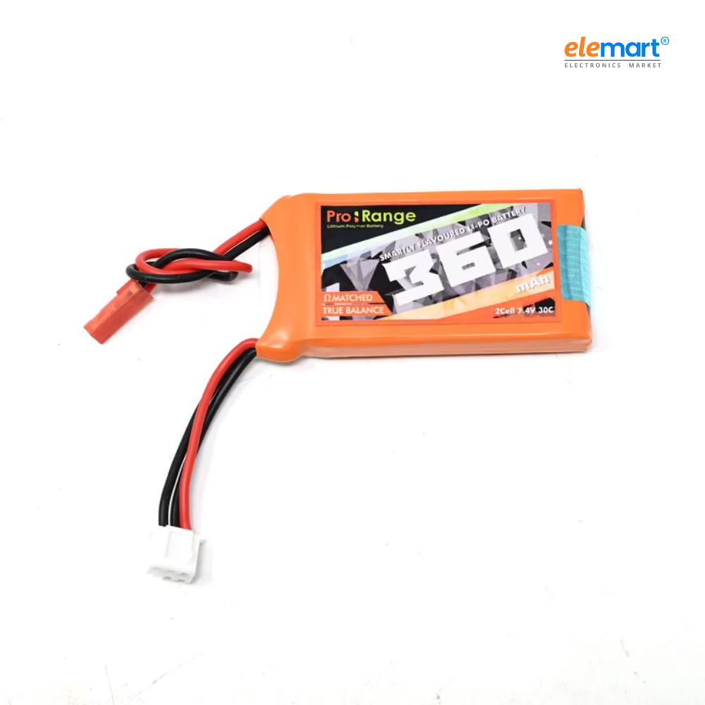 Pro-Range 7.4V 360mAh 30C 2S Lithium Polymer Battery Pack