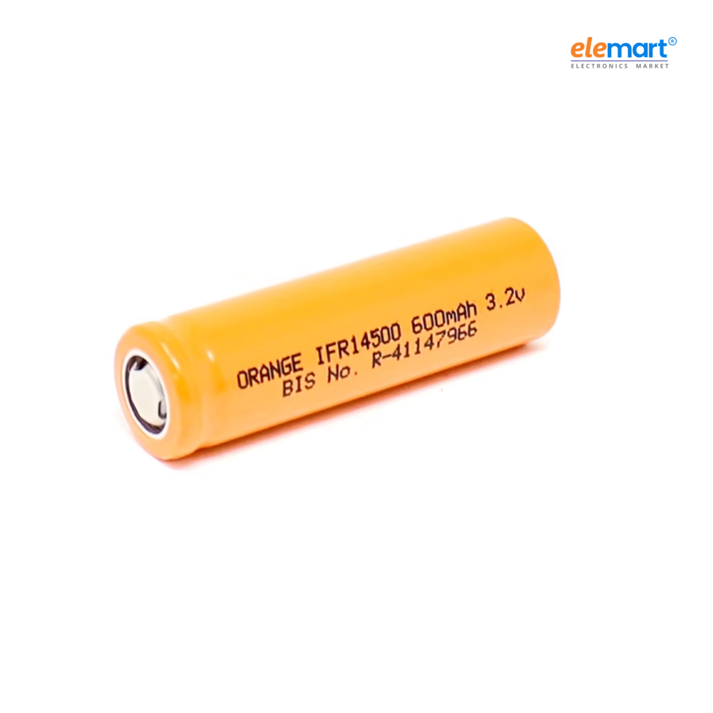 Orange A Grade IFR14500 3.2V 600mAh 3C AA Size LiFePO4 Battery