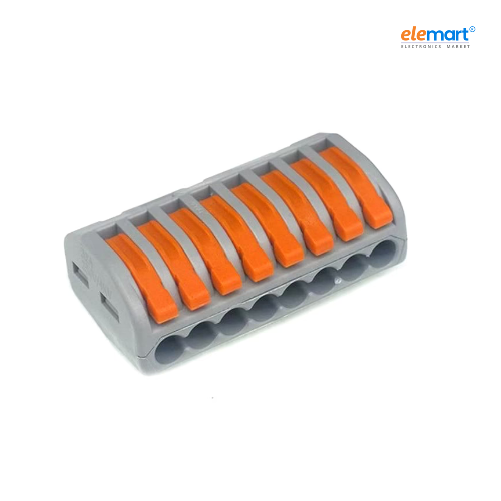 PCT-218 0.08-2.5mm 8 Pole Wire Connector Terminal Block with Spring Lock Lever for Cable Connection