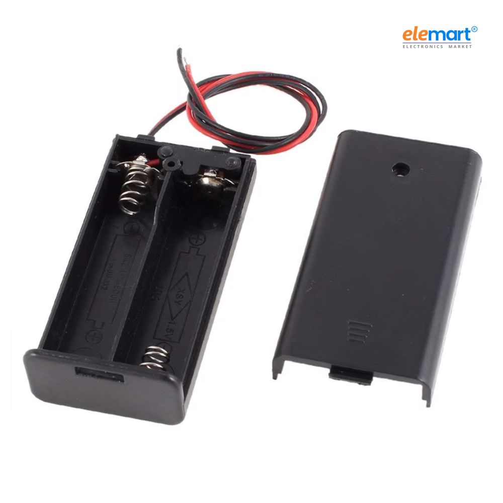 2 x 1.5V AA battery holder with cover and On/Off Switch