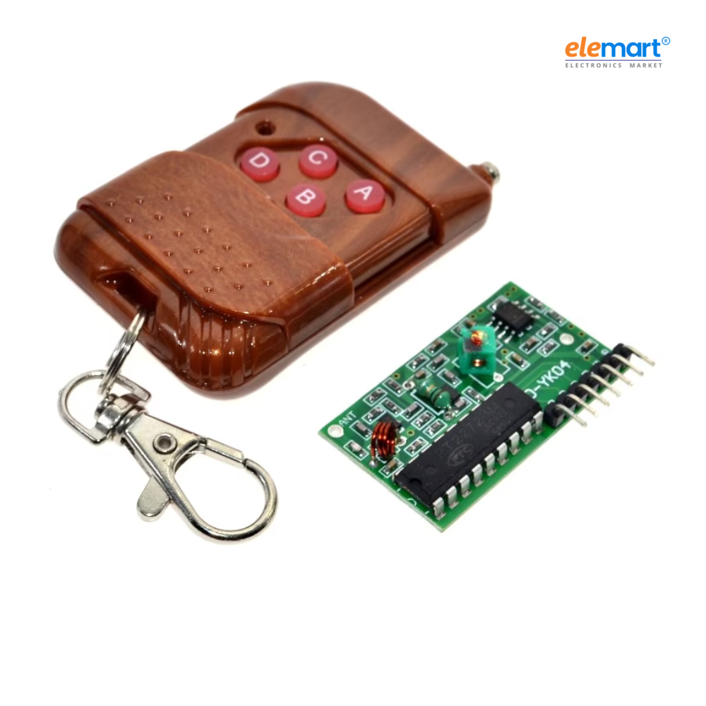 4 Channel Wireless Four Button RF Remote Control Transceiver Module (Mode: Non Locking)