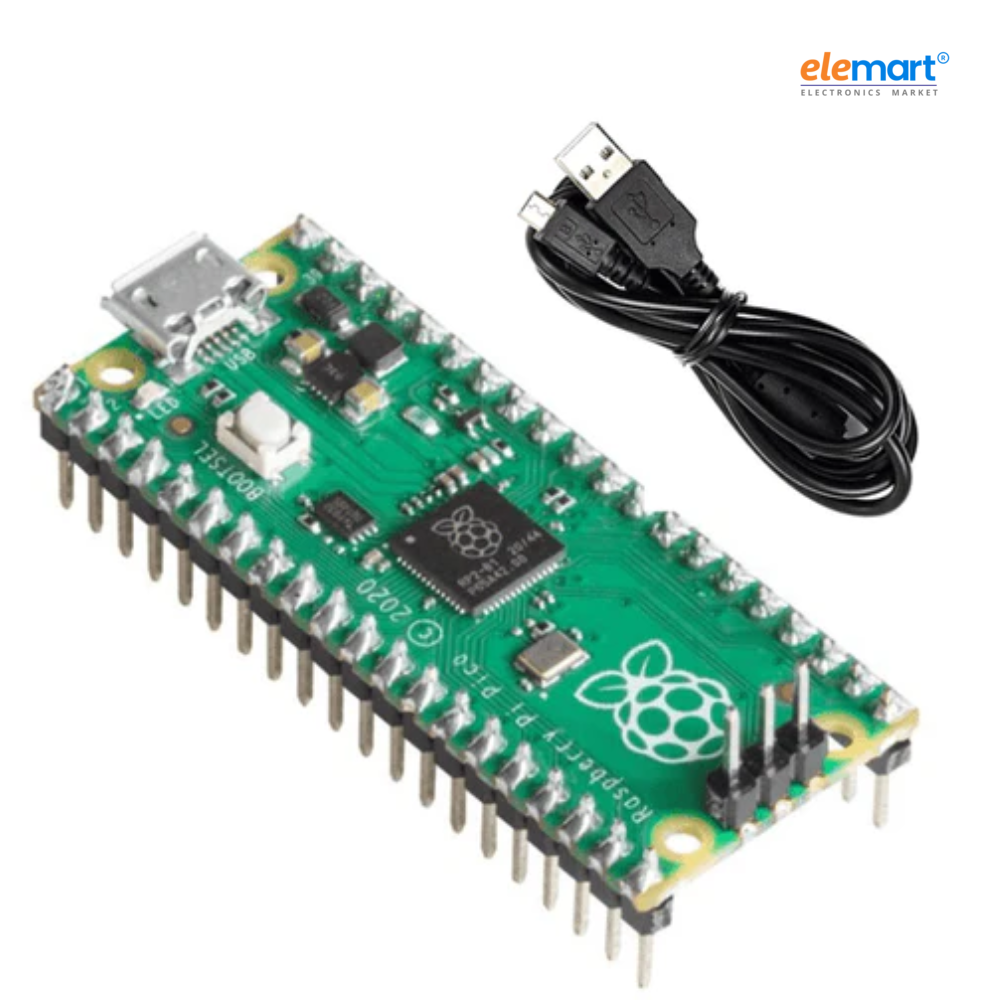 Raspberry PI Pico with Headers and Micro USB Cable