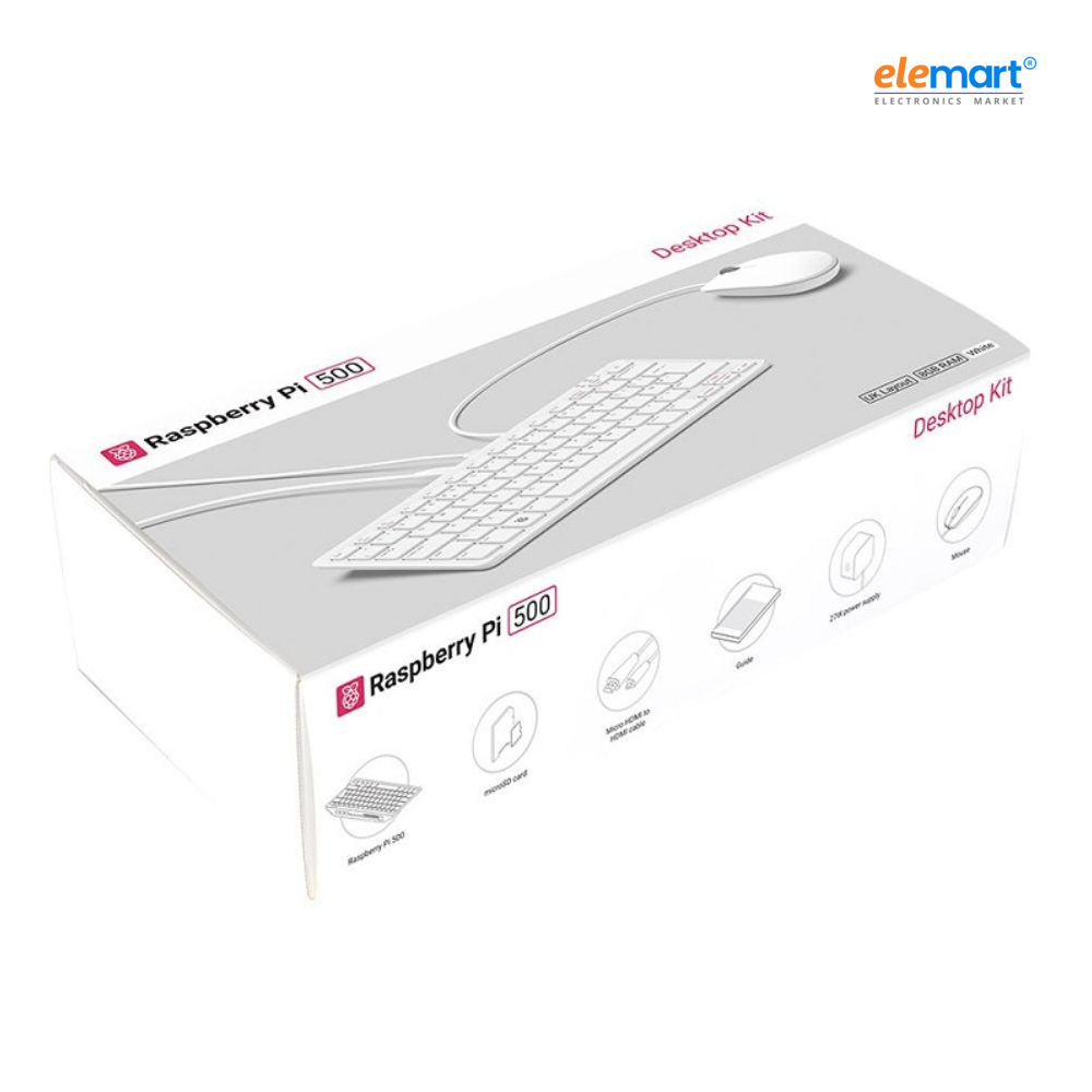 Official Raspberry Pi 500 Desktop Kit US, With Beginner’s Guide 5th Edition English