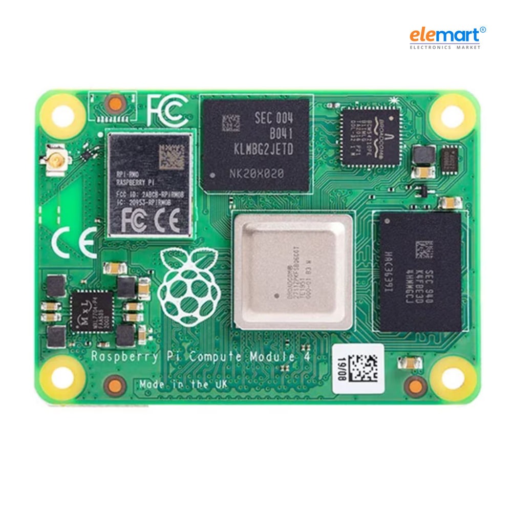 Raspberry Pi Compute Module 4 – 4GB RAM, 32GB eMMC, 2.4/5.0GHz Wi-Fi & Bluetooth 5.0 (CM4104032)