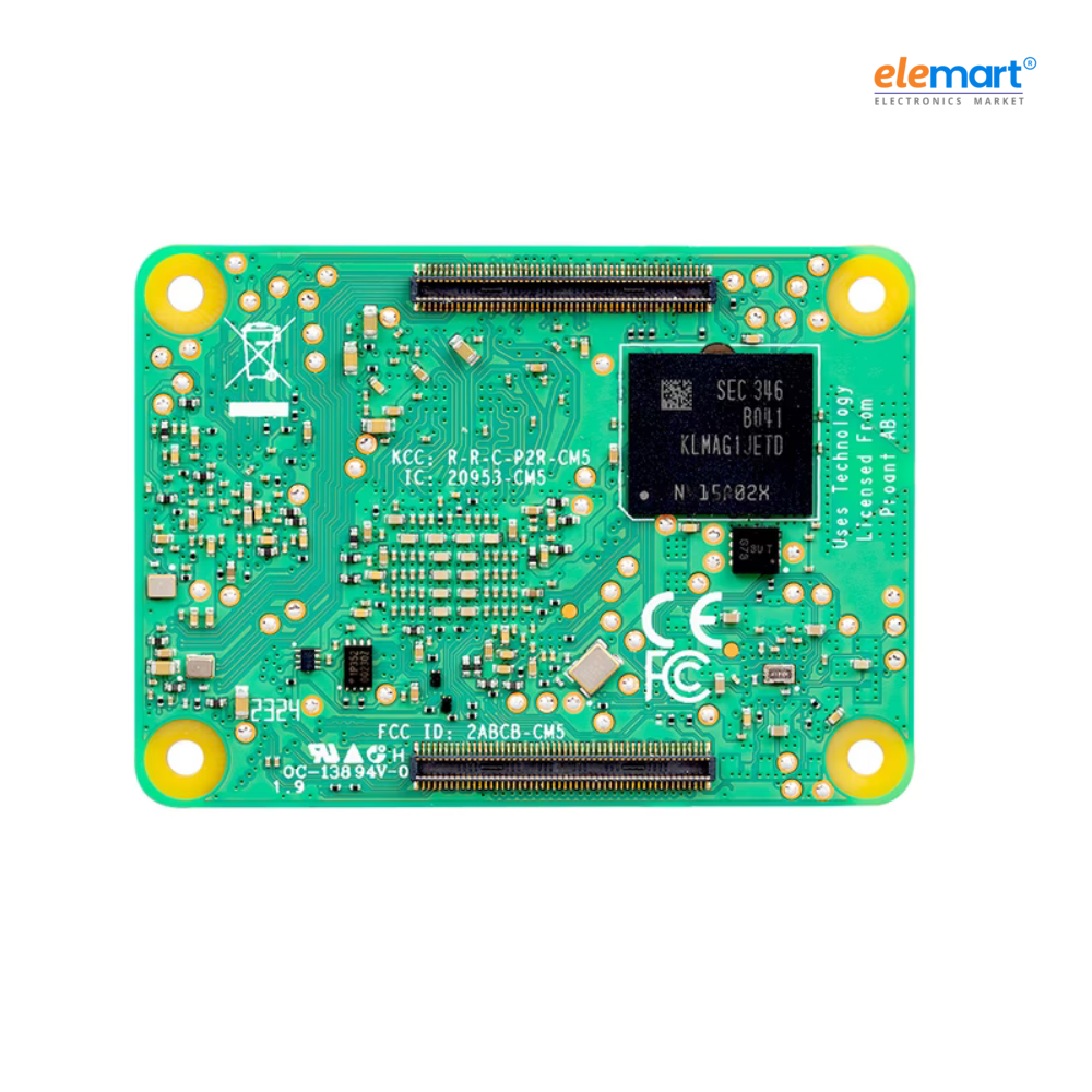 Raspberry Pi Compute Module 5- 2GB RAM, 32GB eMMC, 2.4/5.0GHz Wi-Fi & Bluetooth 5.0 (CM5102032)