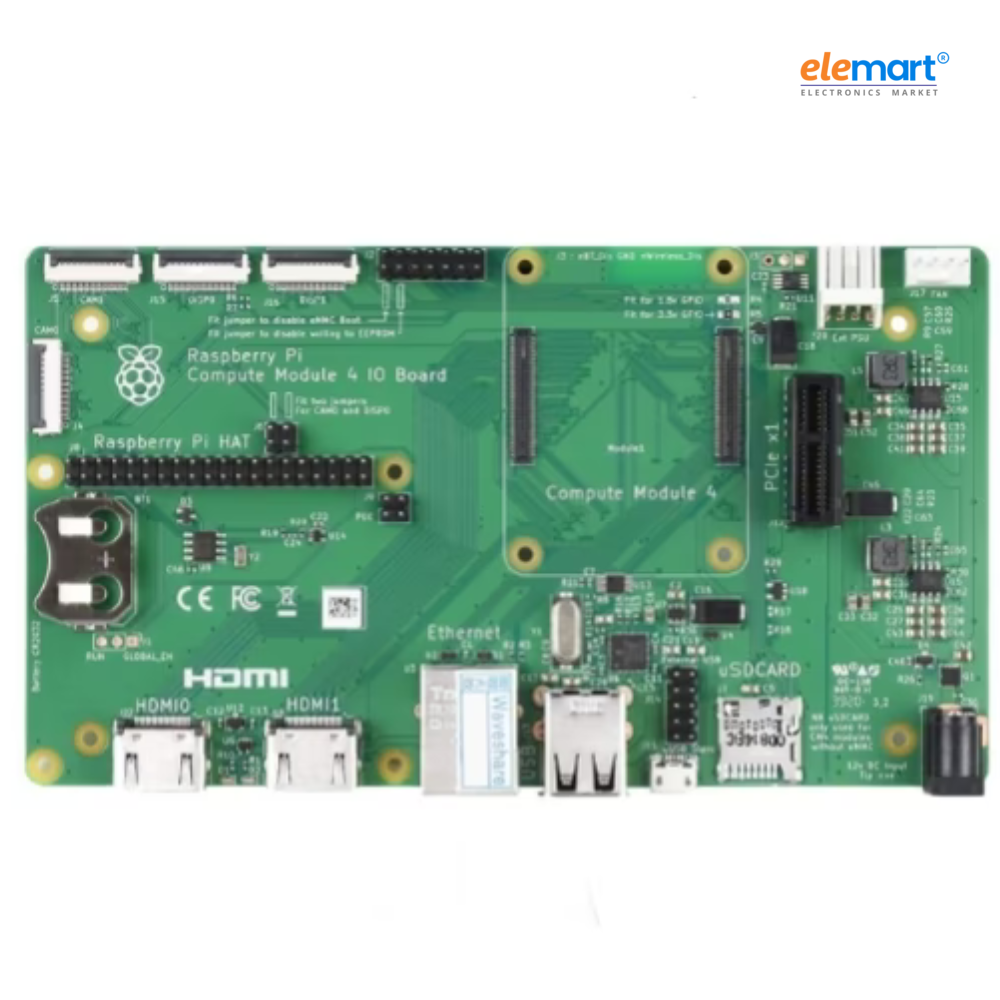 Raspberry Pi Compute Module 5- 4GB RAM, 16GB eMMC, 2.4/5.0GHz Wi-Fi & Bluetooth 5.0 (CM5104016)