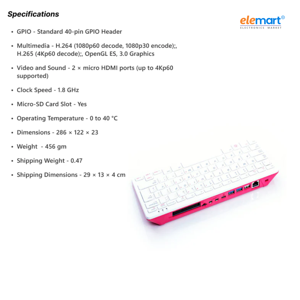 Official Raspberry Pi 400 Personal Computer -US Layout
