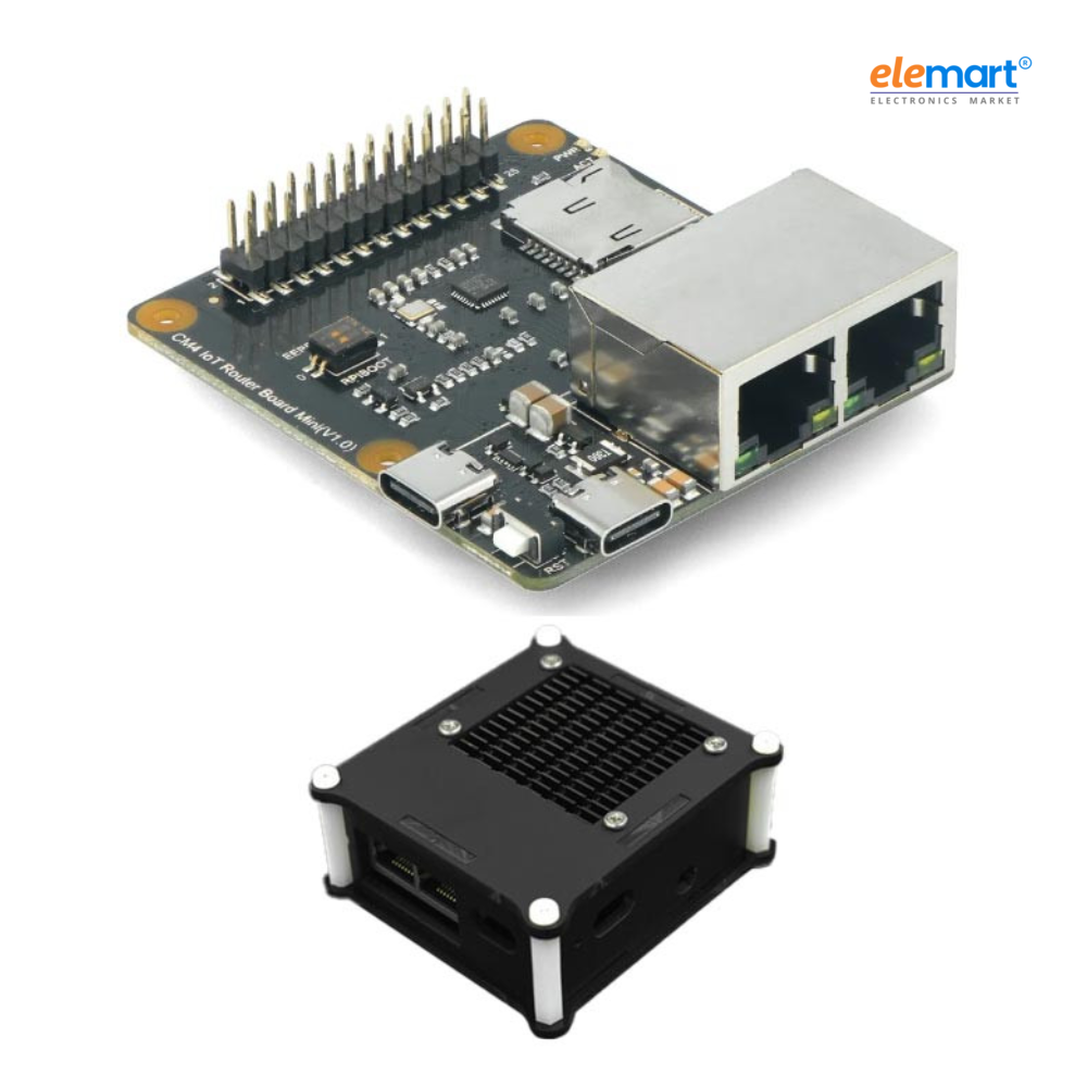 IoT Router Carrier Board Mini with Acrylic Case for Raspberry Pi Compute Module 4