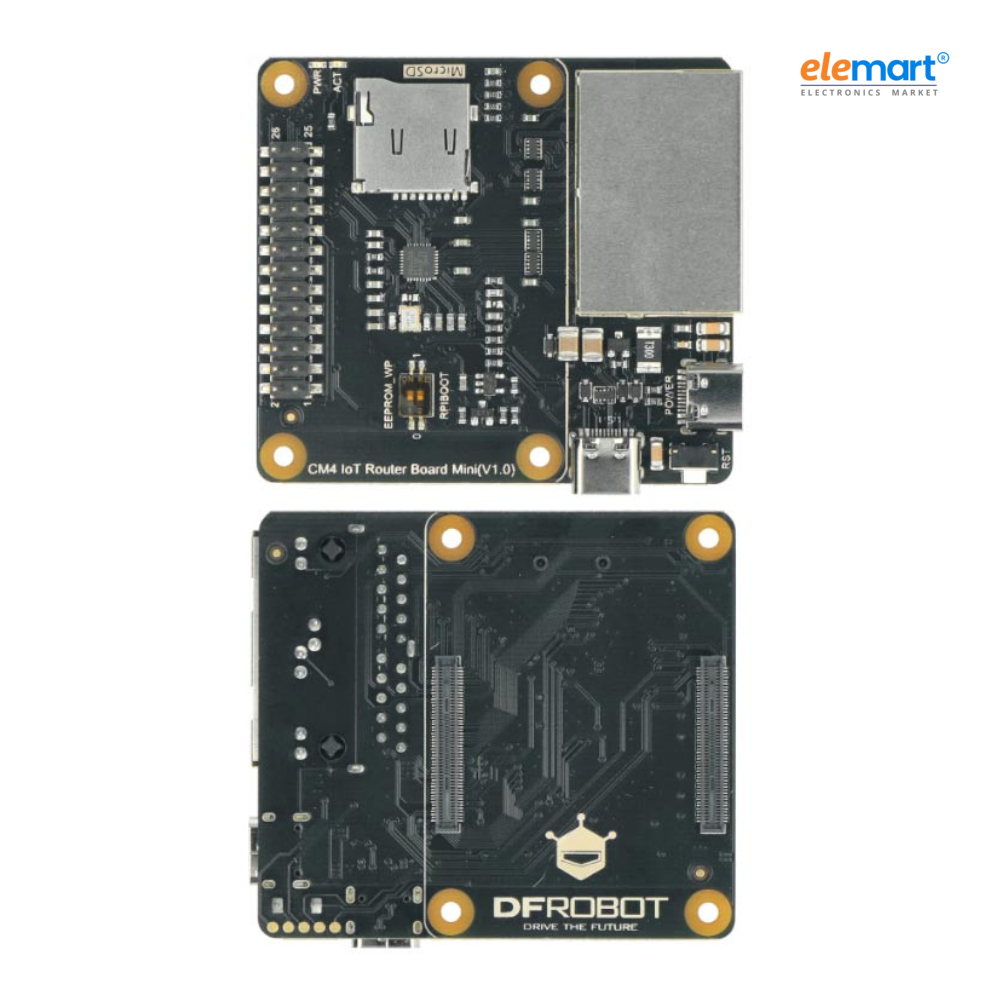 IoT Router Carrier Board Mini with Acrylic Case for Raspberry Pi Compute Module 4