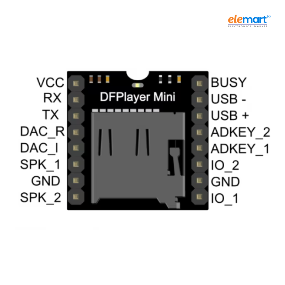 MP3-TF-16P MP3 SD Card Module with Serial Port
