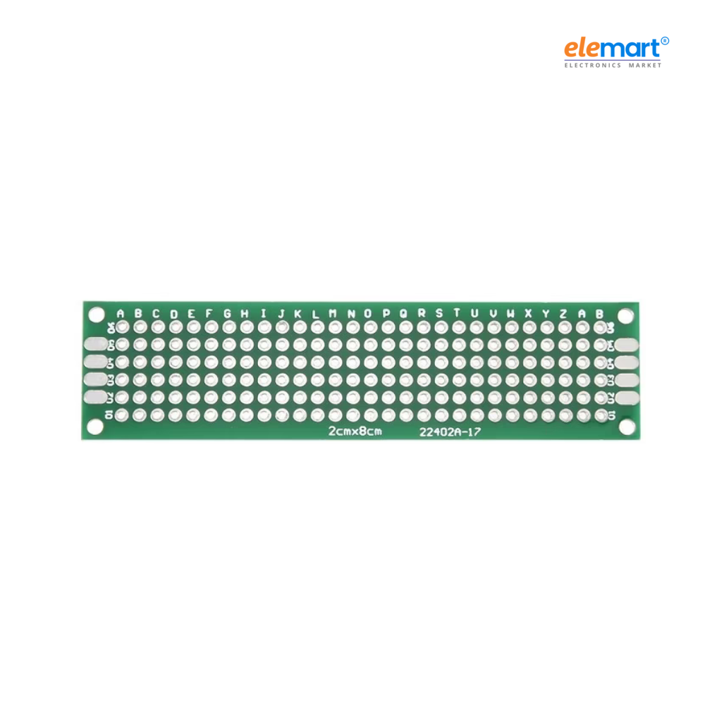 2 x 8 cm Universal PCB Prototype Board Single-Sided 2.54mm Hole Pitch
