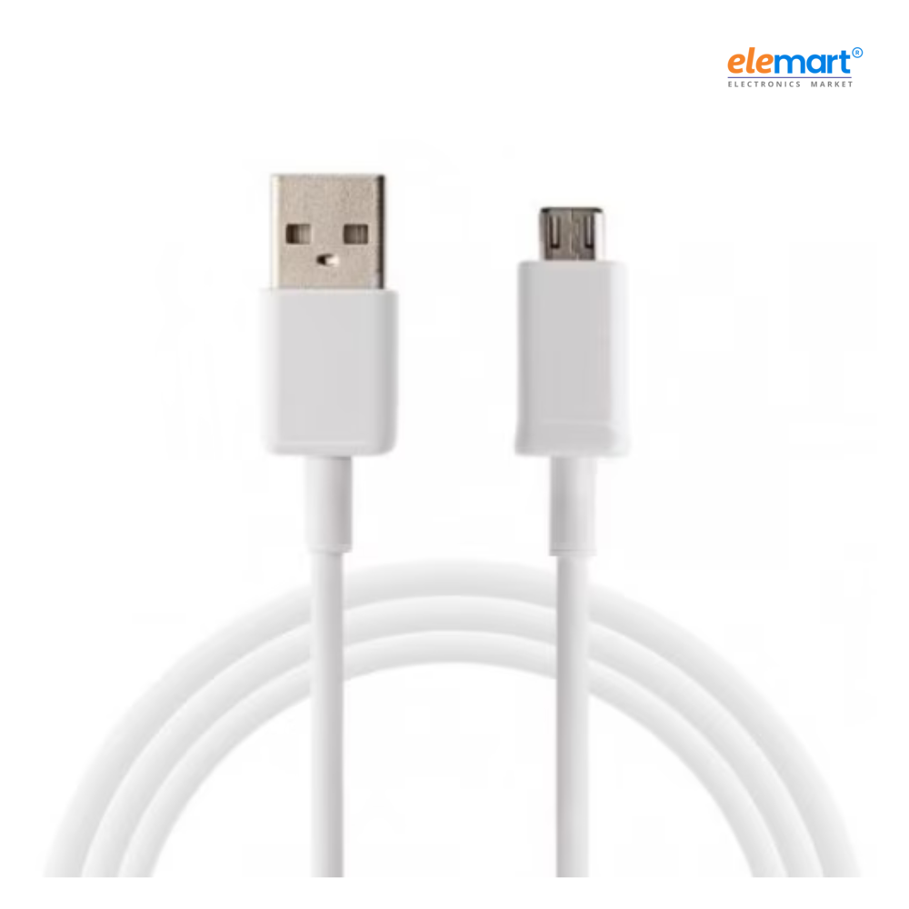 White Micro USB Cable for Raspberry Pi 3