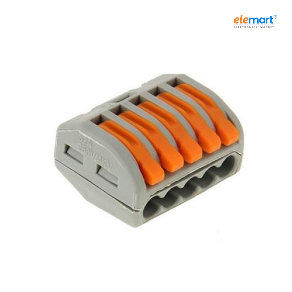 PCT-215 0.08-2.5mm 5 Pole Wire Connector Terminal Block with Spring Lock Lever for Cable Connection