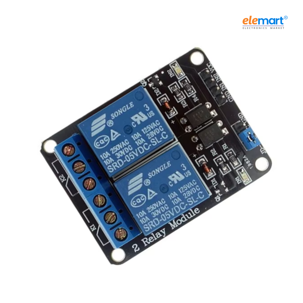5V Dual Channel Relay Module with Optocoupler