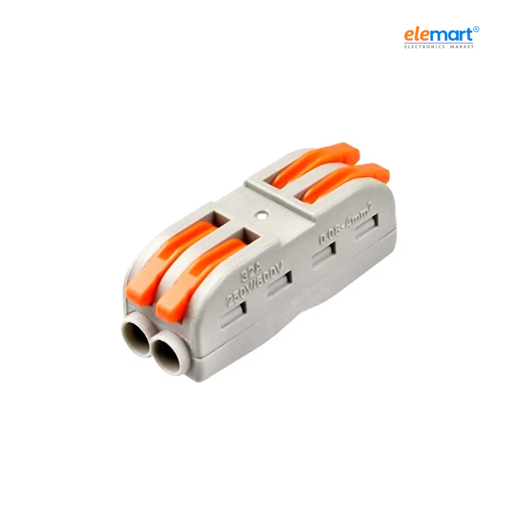 CH-812 0.08-2.5mm SPL-2 Pole Wire Connector with Spring Lock Lever for 2 Wire line Connection