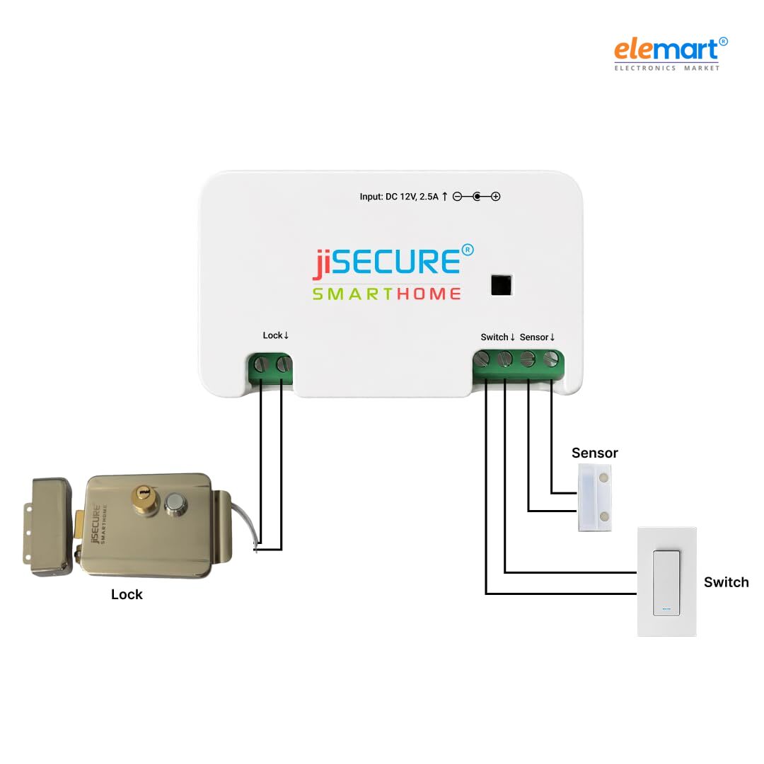 jiSECURE Smart Lock Controller | App and Manual Control