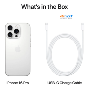 Apple iPhone 16 Pro (128GB) – White Titanium | A18 Pro Chip | 48MP Pro Camera System | 6.3-inch Super Retina XDR Display | 5G Smartphone | Apple Intelligence
