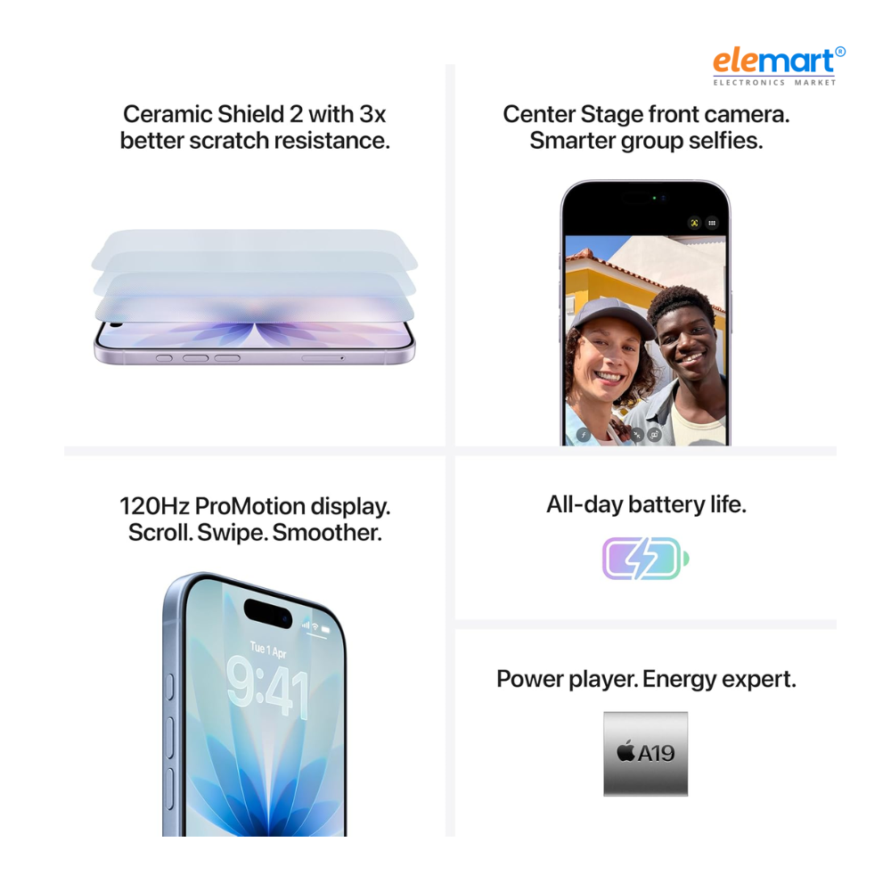 Apple iPhone 17 (256GB) – Black | A19 Chip | 48MP Dual Camera System | 6.3-inch Super Retina XDR Display with ProMotion | 5G Smartphone | Apple Intelligence