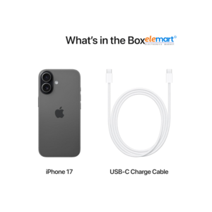 Apple iPhone 17 (256GB) – Black | A19 Chip | 48MP Dual Camera System | 6.3-inch Super Retina XDR Display with ProMotion | 5G Smartphone | Apple Intelligence