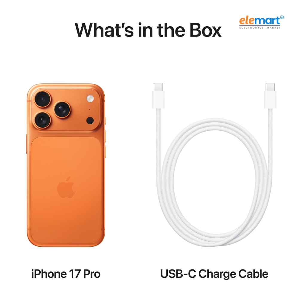 Apple iPhone 17 Pro (256GB) – Cosmic Orange | A19 Pro Chip | 48MP Pro Fusion Camera System | 6.3-inch Super Retina XDR OLED Display | ProMotion 120Hz | Apple Intelligence | 5G Smartphone