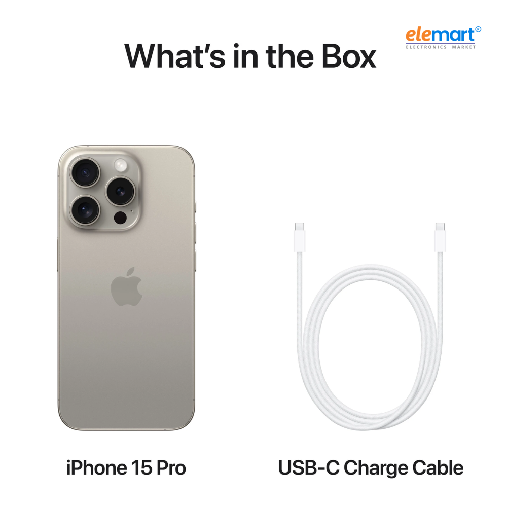 Apple iPhone 15 Pro (128GB) – Natural Titanium | A17 Pro Chip | 48MP Pro Camera System | 6.1-inch Super Retina XDR OLED Display | ProMotion 120Hz | Dynamic Island | 5G Smartphone