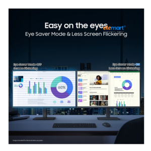 Samsung Essential S3 24-inch Full HD IPS Monitor | 100Hz Refresh Rate | 5ms Response Time | HDMI & VGA | Eye Saver Mode | Flicker Free | Borderless Design | LS24D300GAWXXL | Black