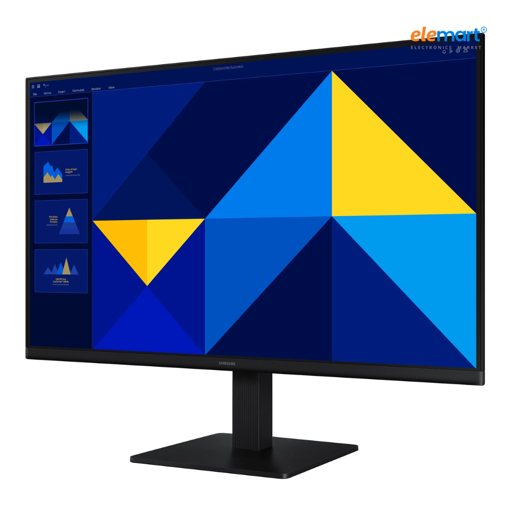 Samsung Essential S3 24-inch Full HD IPS Monitor | 100Hz Refresh Rate | 5ms Response Time | HDMI & VGA | Eye Saver Mode | Flicker Free | Borderless Design | LS24D300GAWXXL | Black