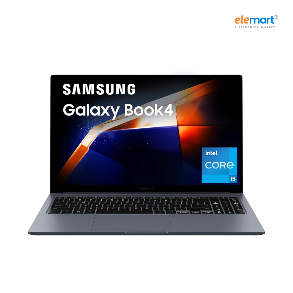 Samsung Galaxy Book4 15.6-inch Laptop (Intel Core 7 240H, 16GB RAM, 512GB SSD, Windows 11 Home) – Full HD Display, Fingerprint Reader, MS Office 2024, Gray