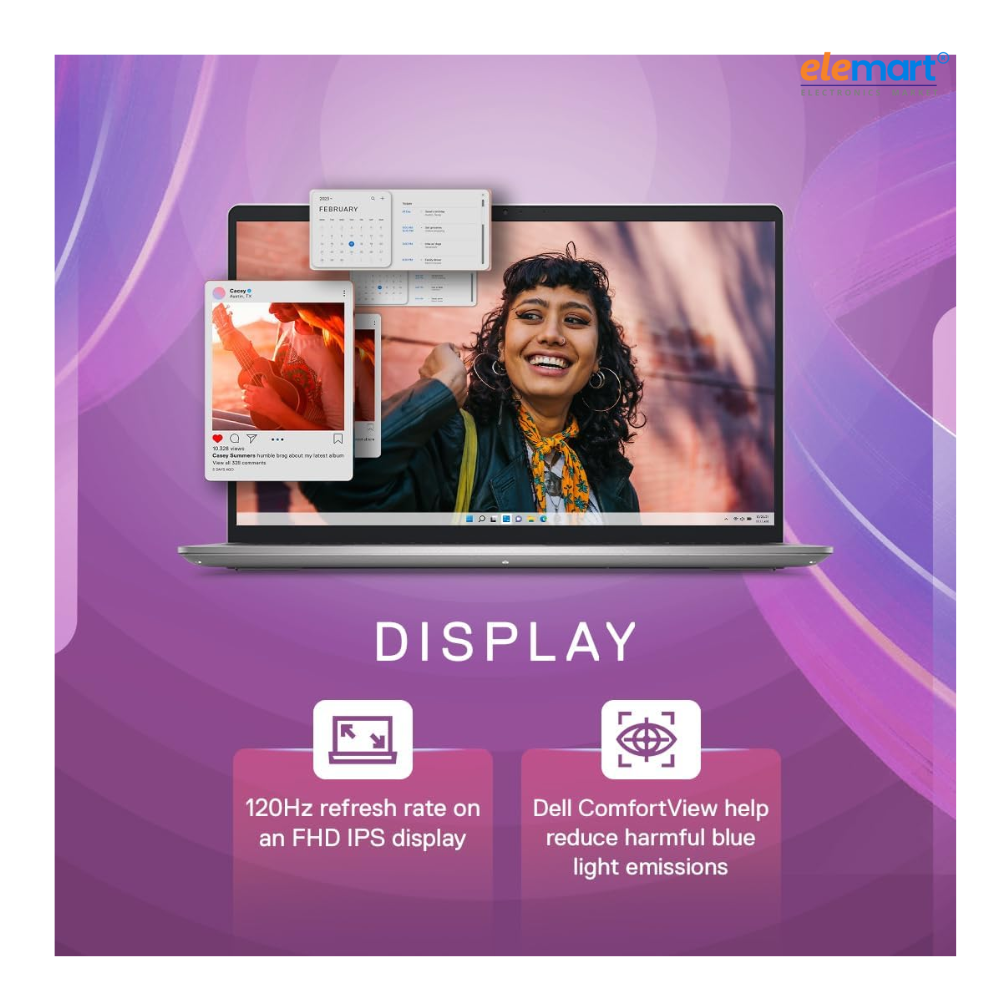 Dell Vostro 3530 15.6-inch Laptop (13th Gen Intel Core i5-1334U, 16GB RAM, 512GB SSD, Windows 11 Pro) – Full HD Anti-Glare Display, Fingerprint Reader, MS Office 2021