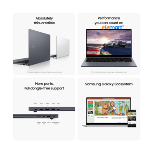 Samsung Galaxy Book4 15.6-inch Laptop (13th Gen Intel Core i5-1335U, 16GB RAM, 512GB SSD, Windows 11 Home) – Full HD Anti-Glare Display, Intel Iris Xe Graphics, Fingerprint Reader, MS Office