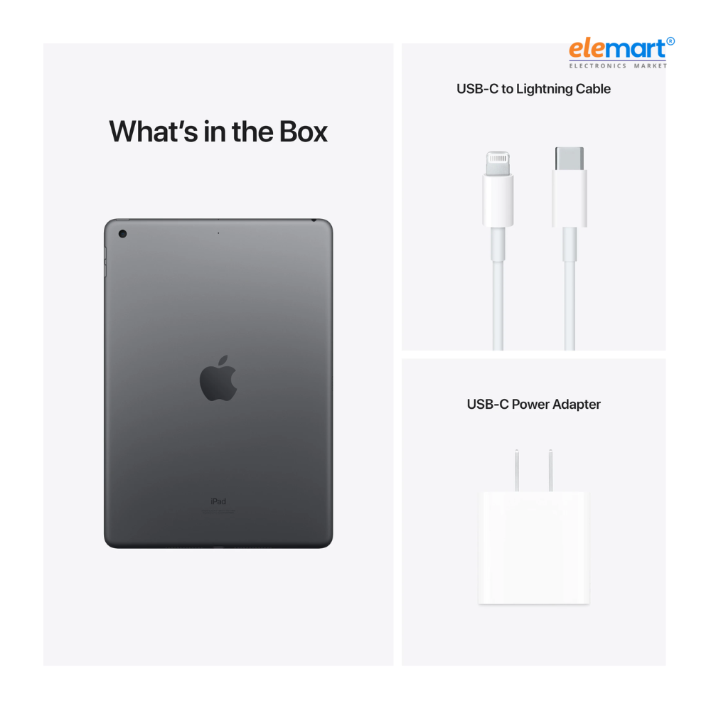 Apple iPad 9th Generation 10.2-inch Tablet (64GB, Wi-Fi, A13 Bionic Chip) – Retina Display, 12MP Ultra Wide Front Camera, Touch ID, Space Grey