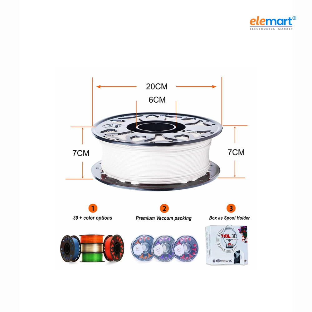 WOL3D PLA PRO+ Natural White 3D Printer Filament,