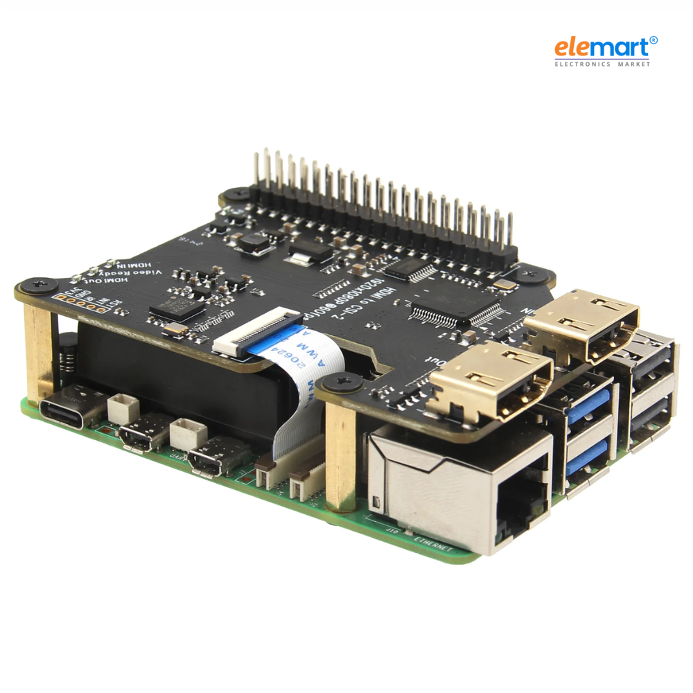 Geekworm X1301 HDMI to CSI-2 Shield for Raspberry Pi 5/4B/3B+/3B Support 1080P@60fps