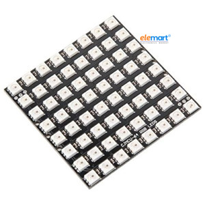 WS2812 64-Bit 8×8 RGB LED Matrix – Addressable RGB LED Driver Development Board