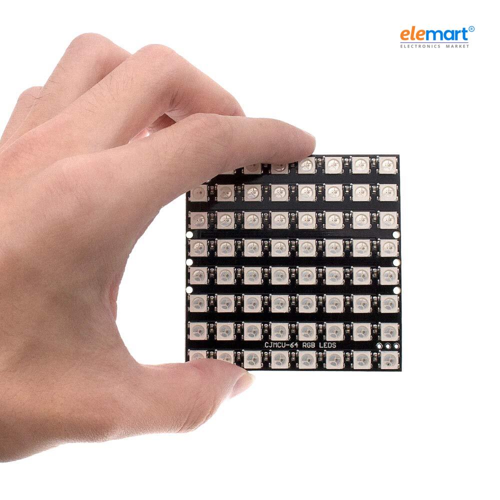 WS2812 64-Bit 8×8 RGB LED Matrix – Addressable RGB LED Driver Development Board