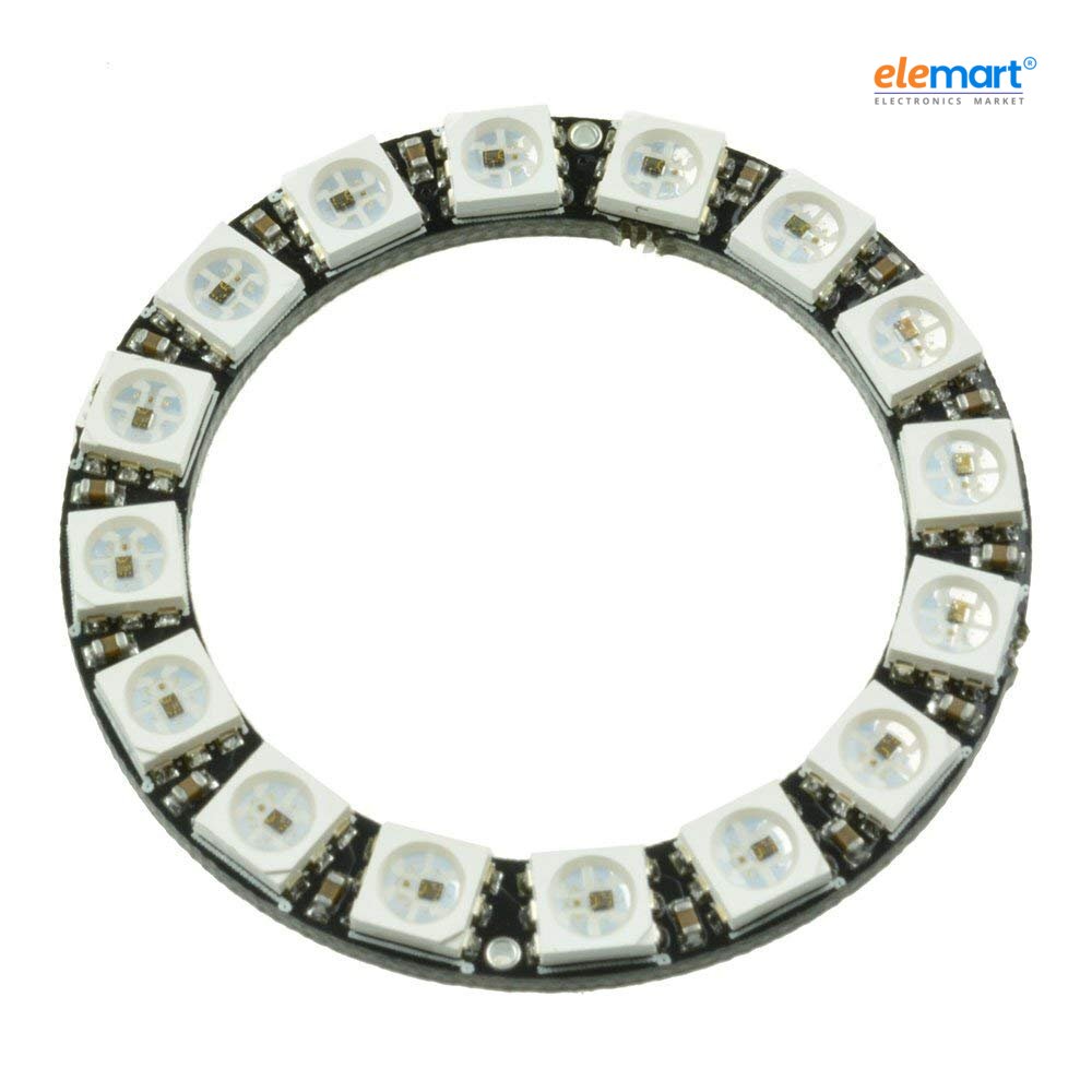 16-Bit WS2812B 5050 RGB LED Circular Full-Color Addressable Ring Light Development Board