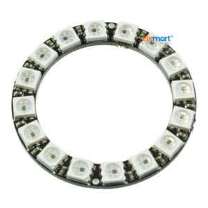 16-Bit WS2812B 5050 RGB LED Circular Full-Color Addressable Ring Light Development Board