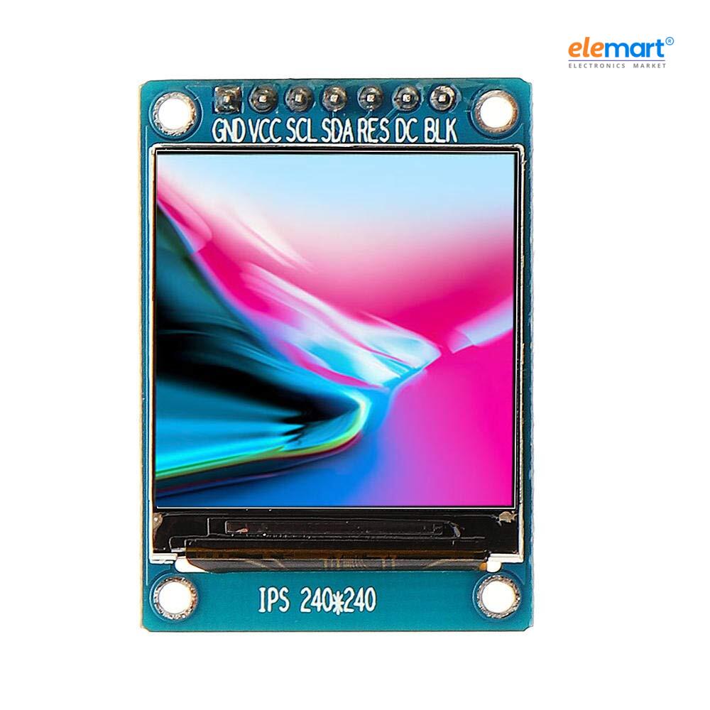 1.3 Inch TFT LCD Display Module, 240x240 Resolution, ST7789 Driver, SPI Interface, IPS Color Screen for Arduino, ESP32, Raspberry Pi & DIY Projects