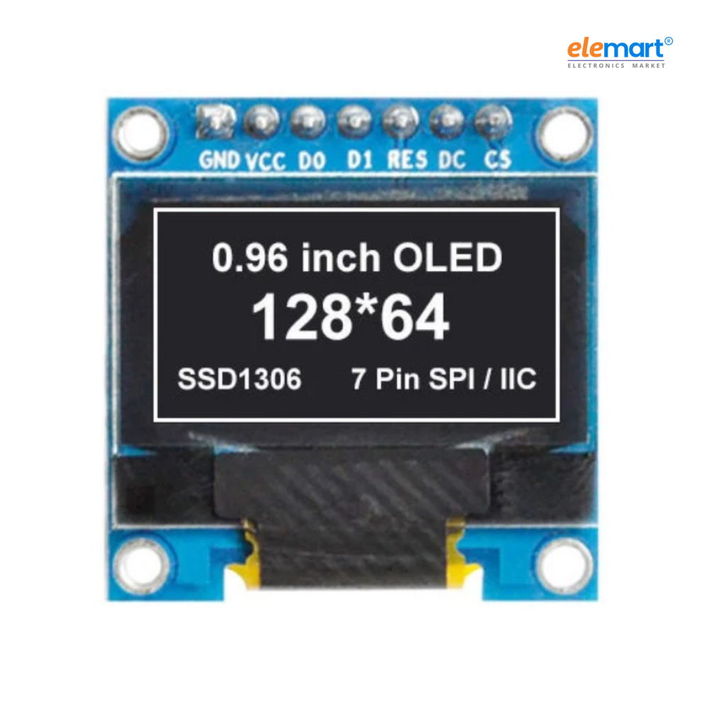0.96 Inch OLED Display Module, 128x64 Resolution, I2C Interface, 12864 OLED Screen