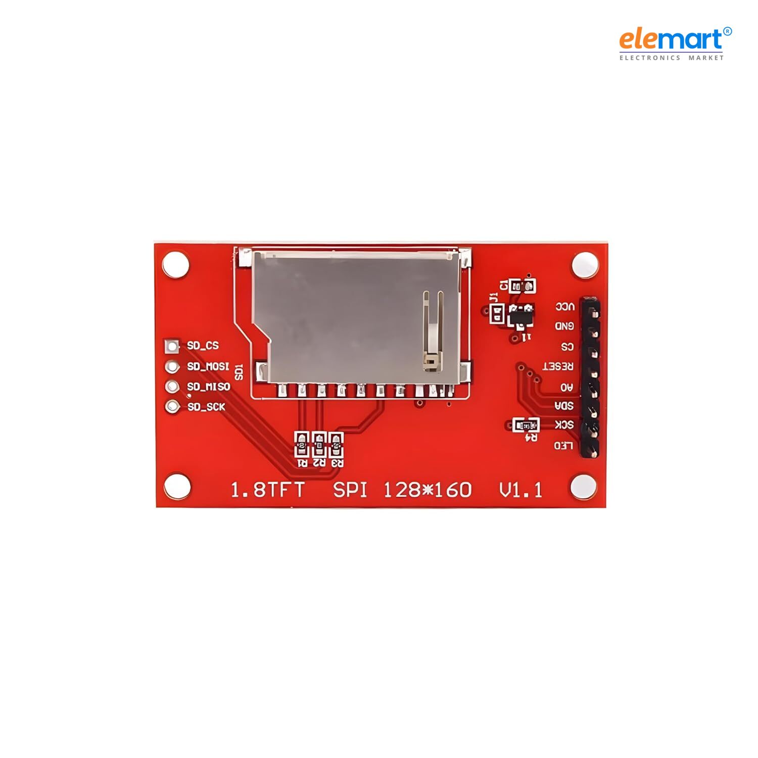 1.8 Inch TFT LCD Display Module, 128x160 Resolution, SPI Interface, 4 IO Pins, High-Resolution Color Screen for ESP32, Arduino Uno & DIY Electronics Projects