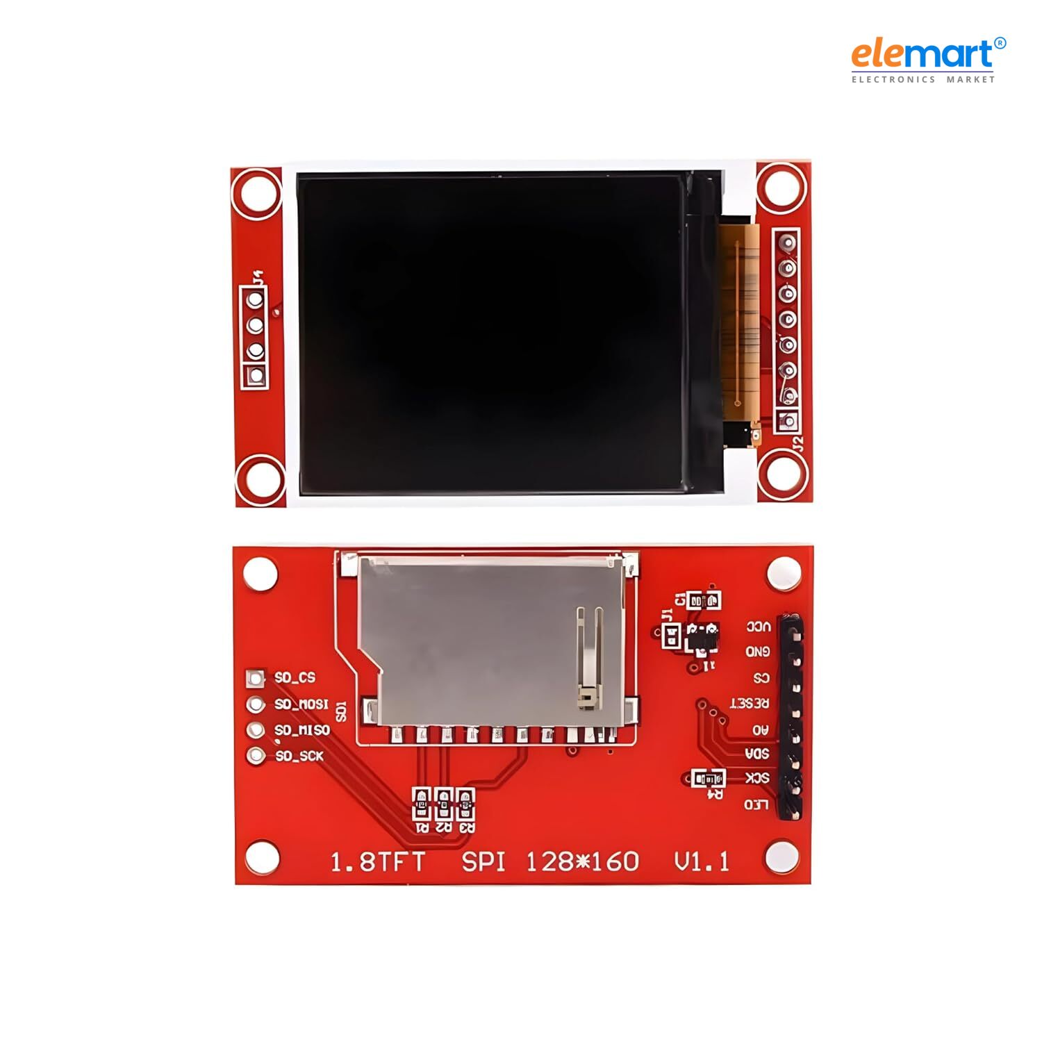 1.8 Inch TFT LCD Display Module, 128x160 Resolution, SPI Interface, 4 IO Pins, High-Resolution Color Screen for ESP32, Arduino Uno & DIY Electronics Projects